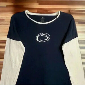 Adidas Penn State NCAA Nittany Lions PSU long sleeved, layered look t-shirt